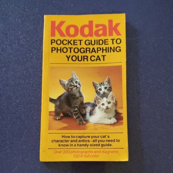 Cat Bundle of Artisan Silver Cat Earrings & Kodak Cat Photography Guide 1985 - Picture 1 of 8